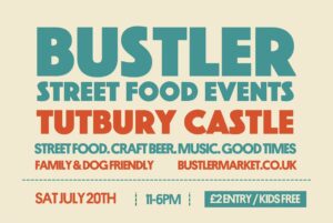 Bustler Street Food Market Event in Tutbury 2024 Poster.
